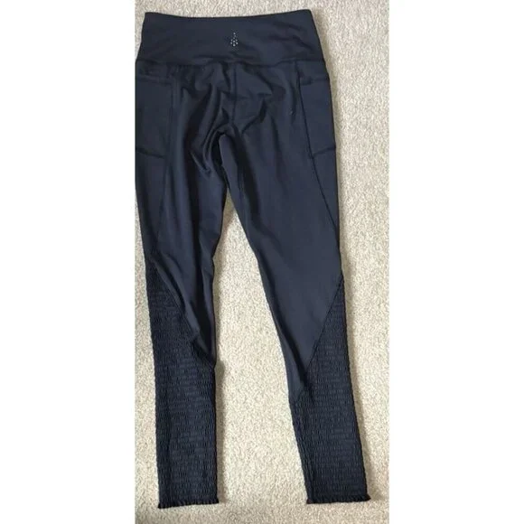 Free People Black Legging Women's Medium Gathered at bottom of leg 26" Inseam - Picture 7 of 7